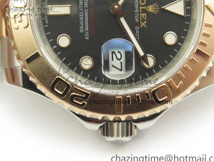 VRF Dial A2836 116621 Bracelet on RG Best Edition Yacht-Master SS 1:1 SS Black 0811